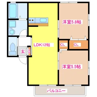クレールソフィア【2階】の間取り