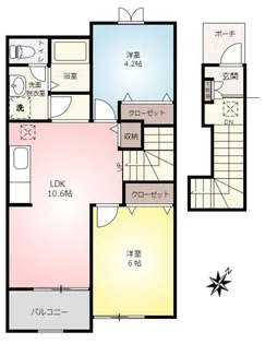 ベル・コリーヌA【2階】の間取り