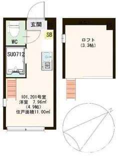 東京都豊島区池袋本町4【アパート】の間取り