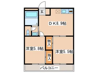 リエス中町【1階】の間取り