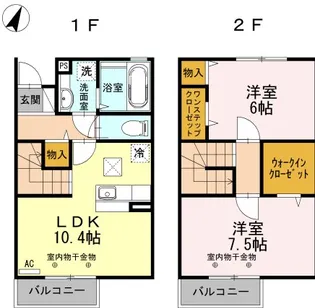 東京都中野区上鷺宮1【アパート】の間取り
