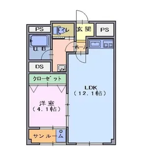 ファーストアヴェニュー長土塀【2階】の間取り