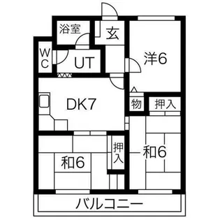 カーサ・ヌーヴォ三国丘【2階】の間取り