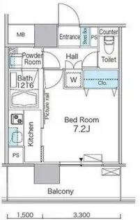 1Kの間取り画像