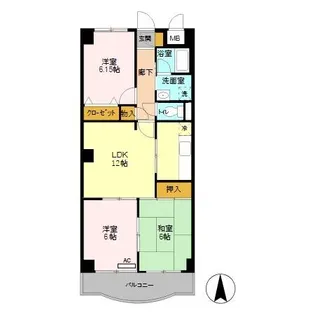 埼玉県さいたま市大宮区三橋1【マンション】の間取り