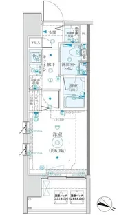 クレイシア横濱阪東橋【9階】の間取り