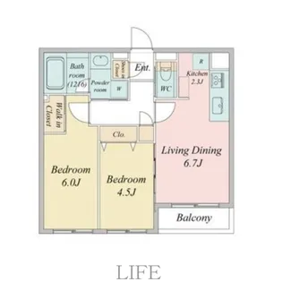 LiveCasa白石【4階】の間取り