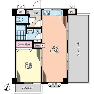 グランドゥール等々力【5階】の間取り