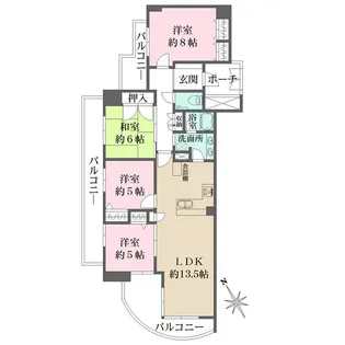 ライオンズスクエア小石川後楽園【6階】の間取り