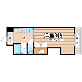 クレール小林【4階】の間取り