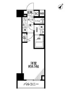 プレール・ドゥーク押上III【3階】の間取り