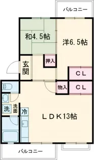 コーポ水谷【1階】の間取り