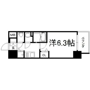 1Kの間取り画像