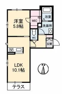 グランフラーヴ天神【1階】の間取り
