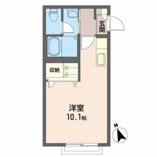1Rの間取り画像