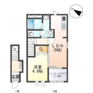 1LDKの間取り画像