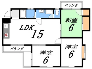広島県広島市南区翠5【マンション】の間取り