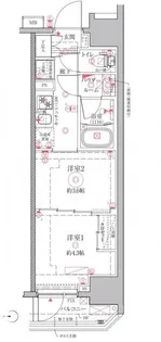 クレイシアIDZ川崎【5階】の間取り