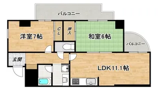 大阪府大阪市天王寺区小宮町【マンション】の間取り