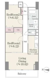 アビタシオン大島【3階】の間取り