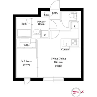 グローリオシェルト神宮前【3階】の間取り