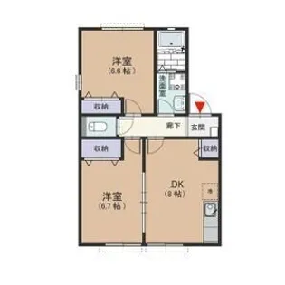 グリーンハット A【1階】の間取り