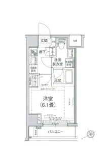 ルフレプレミアム芝公園【6階】の間取り