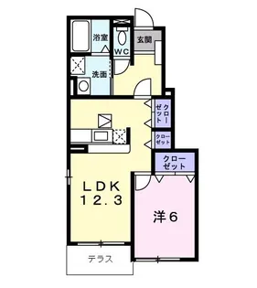 リバーサイドガーデン イースト【1階】の間取り