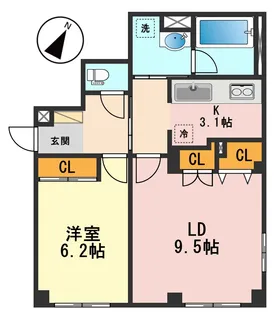 カーサコモド【1階】の間取り