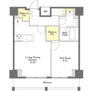 プライムメゾン品川【4階】の間取り