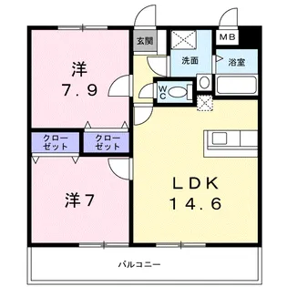 クイーンズ・コート【8階】の間取り