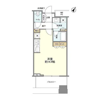 ル・サンク大崎ウィズタワー【4階】の間取り
