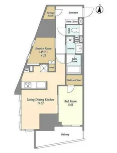 LaSante文京千駄木【8階】の間取り