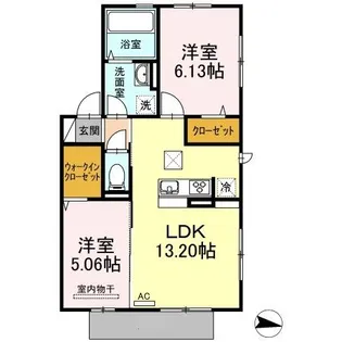ラヴィベール【1階】の間取り