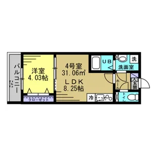 千葉県千葉市花見川区幕張町3【アパート】の間取り