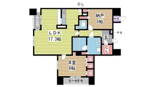 リベール三宮ミッド・キャスト【8階】の間取り