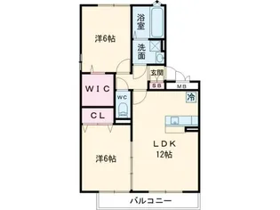 オリエンタル岡弥B【3階】の間取り