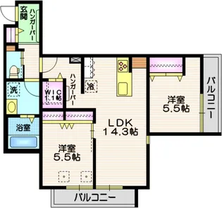 Hofgarten 榎下【2階】の間取り