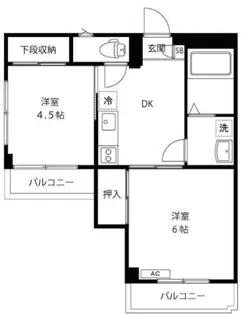 東京都杉並区高円寺南5【マンション】の間取り
