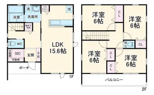 千葉県松戸市上矢切【一戸建】の間取り