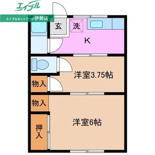 ぽぽちゃん船江【1階】の間取り