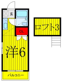 ビュークレスト【2階】の間取り