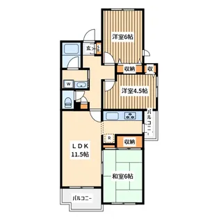 テラス都筑中央公園【4階】の間取り