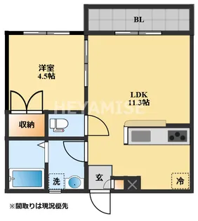 モンテコリーヌ【1階】の間取り