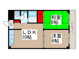 ウイッシュ松戸【2階】の間取り