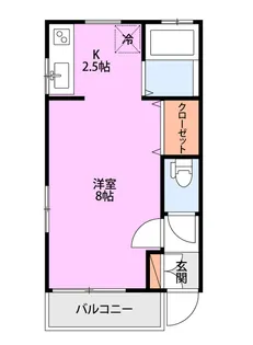 ウェブルームグラース【1階】の間取り