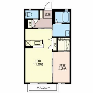 カーサ セレッソ【1階】の間取り