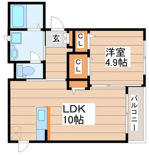 サニーハウス【1階】の間取り