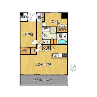 クランズスクエア弘前大町【12階】の間取り