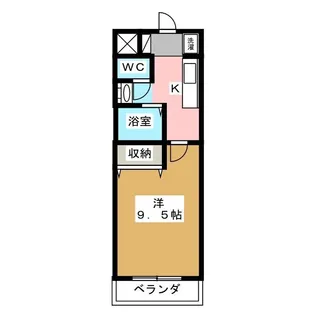 ニューエクセリーナあづみマンション【1階】の間取り